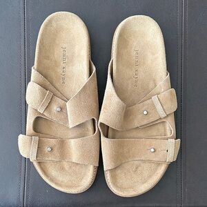 NWOT Jenni Kayne Tan Suede Hutton Slide Sandals 41